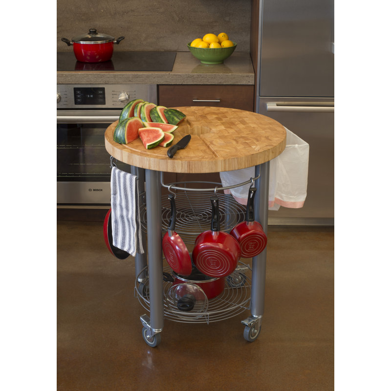 Chris & Chris 30'' Wide Rolling Prep Table & Reviews Wayfair